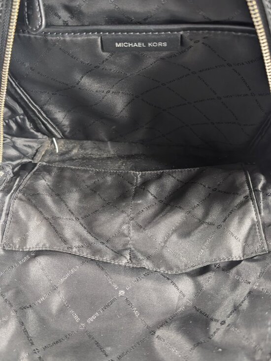 Michael Kors Rhea black pebbled leather backpack main image 4